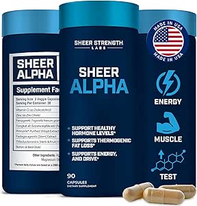 Mens Supplement for T Levels - Premium Fadogia Agrestis Tongkat Ali and Shilajit Supplement Muscle Gainer for Men - Alpha T Booster Supplements for Men Muscle Builder - Energy, Strength & Stamina