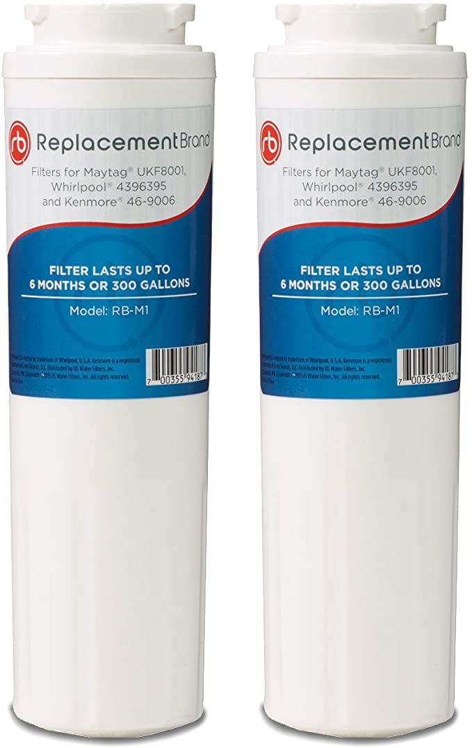 ReplacementBrand Maytag UKF8001 Comparable Refrigerator Water Filter, Pack of 2