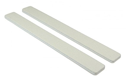 White 80/80 (Wht Ctr) Square End Nail File 12 Pack by Jaylie