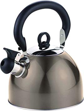 Prima 2.5 Litre Whistling Kettle, Metallic Black