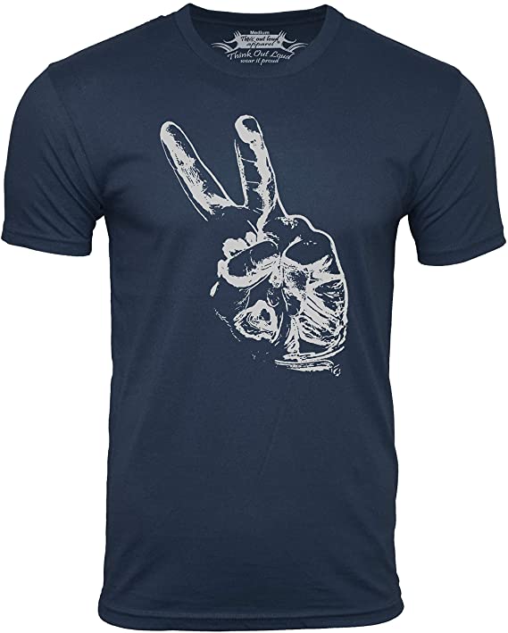 Think Out Loud Apparel Peace Out T Shirt Peace Sign Victory Hand SignTee