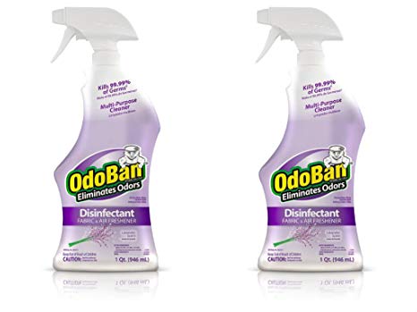 OdoBan Odor Eliminator and Disinfectant Ready-to-Use, Lavender Scent (32 Ounces, 2 Pack)