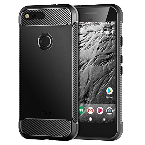 Google Pixel Case, JETech Super Protective Google Pixel Case with Shock-Absorption and Carbon Fiber Design for Google Pixel 5.0 Inch 2016 (Black) - 3444