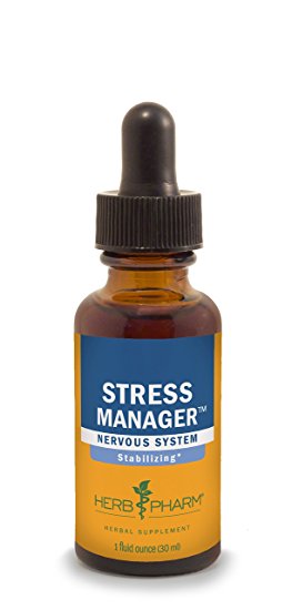 Herb Pharm Stress Manager Herbal Formula with Rhodiola and Holy Basil Extracts - 1 Ounce