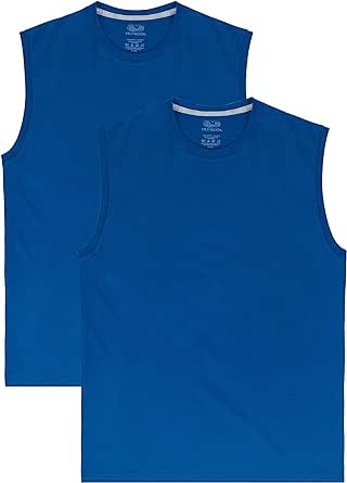 Fruit of the Loom Men's Eversoft Cotton Sleeveless T Shirts, Breathable & Moisture Wicking with Odor Control, Sizes S-4x