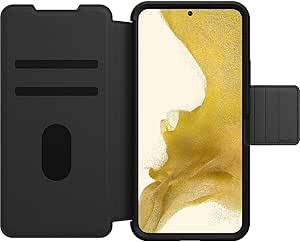 OtterBox Strada Series Leather Wallet Case with Card Slot for Samsung Galaxy S22 Plus (NOT S22/Ultra Models) Non-Retail Packaging - Shadow