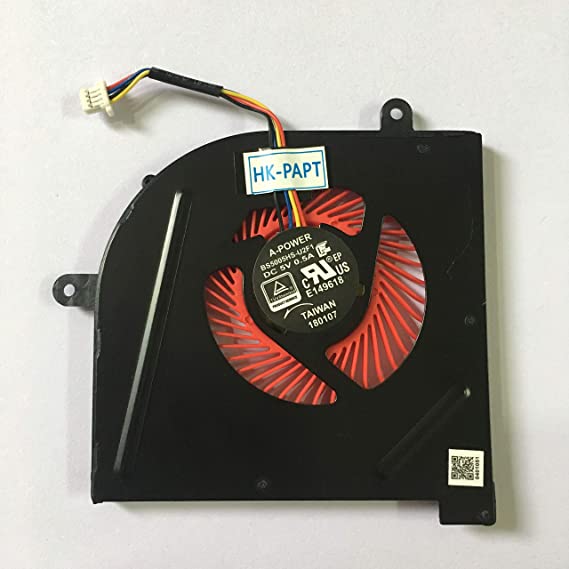 HK-part Fan Replacement for MSI GS73VR GS73 Series GS73VR 6RF GS73VR 7RF GS73VR Stealth Pro MS-16K2 MS-17B1 BS5005HS-U2F1 CPU Cooling Fan 4-Pin DC 5V 0.5A