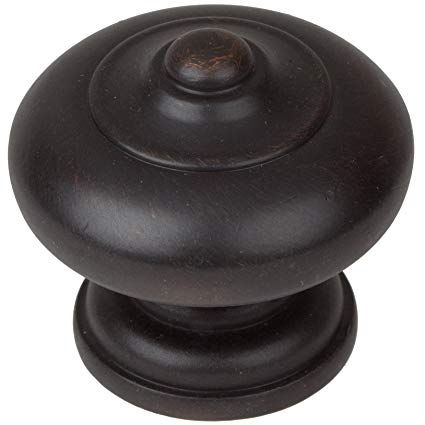 GlideRite Hardware 1-1/2-inch Diameter Oil Rubbed Bronze Round Ring Mushroom Cabinet Knobs (Pack of 10)