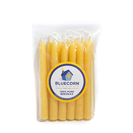 Bluecorn Beeswax 100% Pure Beeswax Ceremony and Vigil Candles (Raw)