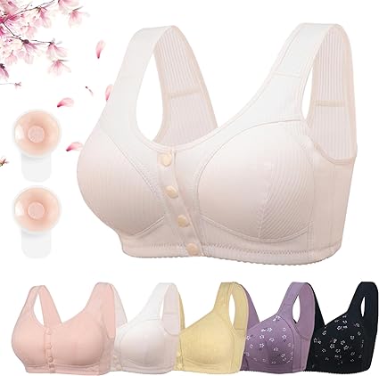 KCRPM Daisy Bra for Seniors, Daisy Bra, Lisa Charm Daisy Bra for Seniors, Fiona Charm Bra Front Button for Women