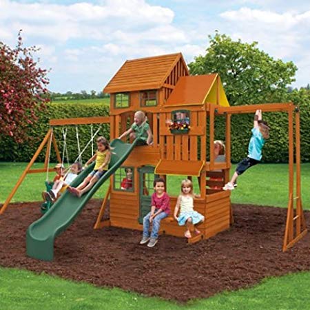 Cedar Summit Barrington Cedar Wooden Swing Set