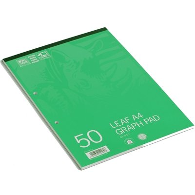 RHINO Graph Pad, A4, 50 leaf, printed 1:5:10mm graph ruling