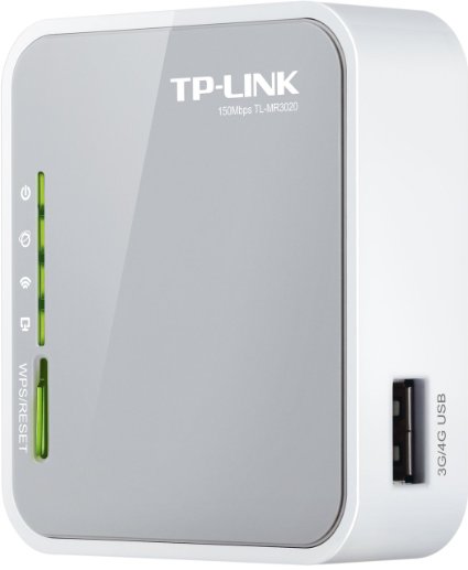 TP-LINK TL-MR3020 3G/4G Wireless N150 Portable Router, AP/WISP/Router Mode