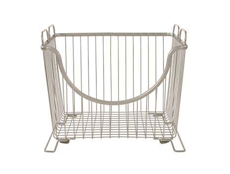 Spectrum Diversified Ashley Stackable Basket, Large, Satin Nickel