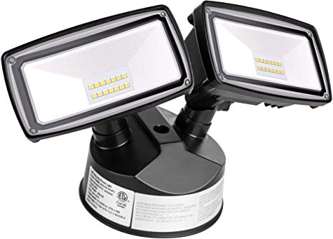 Amico LED Security Lights Outdoor, 20W, 5000K, 2200LM, IP65 Waterproof, ETL Certificated, Adjustable Flood Light for Exterior Use