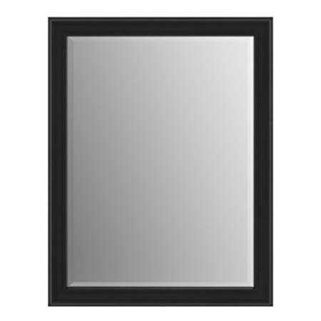 Delta Wall Mount 28 in. x 36 in. Medium (M1) Rectangular Framed Flush Mounting Bathroom Mirror in Matte Black with TRUClarity Deluxe Glass