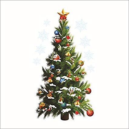 DaGou Christmas tree Wall Stickers Wall Murals, Removable Art Wall Decals for Home Decoration