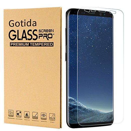 Galaxy S8 Plus Screen Protector,Samsung Galaxy S8 Plus Tempered Glass Screen Protector,Gotida S8 Plus Full Coverage Screen Protector for Galaxy S8 Plus Clear HD Anti-Bubble Film (01)