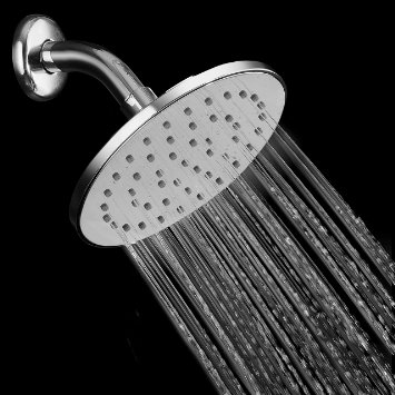 Hydroluxe® New 6" High Pressure Super-Drenching Rainfall Shower Head with Hydro-Blast Technology for High Power Water Flow Performance / PREMIUM CHROME Front & Back Finish
