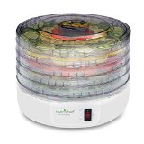 NutriChef Kitchen Electric Countertop Food Dehydrator Food Preserver White