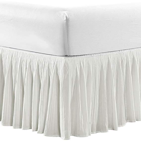 Home Soft Things Serenta Tivoli Ikat Pleated Matching Bed Skirt, 39" x 75"   18", Twin, Erget