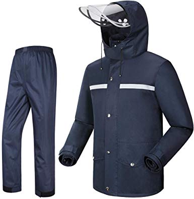 iCreek Rain Suit Jacket & Trouser Suit Raincoat Unisex Outdoor Waterproof Anti-Storm