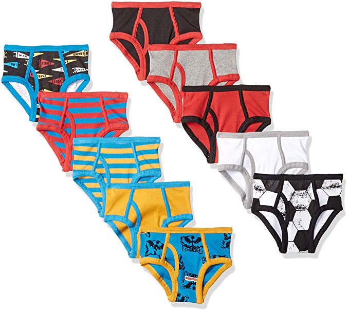 Amazon Brand - Spotted Zebra Boy's Toddler & Kids 10-Pack Brief Underwear