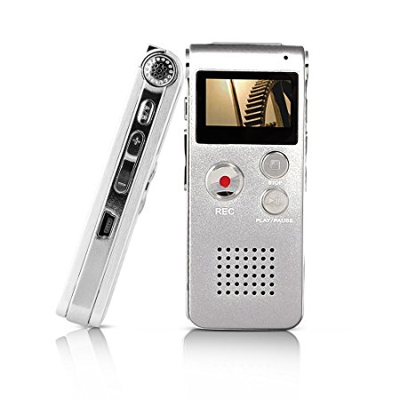 Btopllc Digital Voice Recorder MP3 Player with Mini USB Port, Digital Audio Voice Recorder MP3 Player Support A-B Repeat, Recording Telephone Conversations / Meetings / Interviews