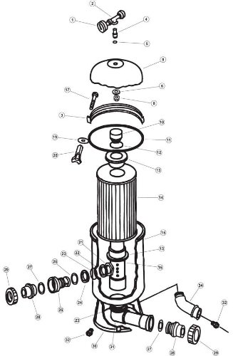 Pentair/PacFab (Mytilus) Cartridge Filter Models: 60, 80, 100, B, FMY (Tank Replacement O-ring). Same as: (174704) (O-99P) (64915) & (788379692049)