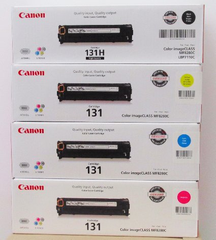 Canon 131 Hy Combo Pack 1 High Yield Black, 1 Sy Cyan, Magenta, Yellow Toner