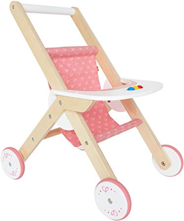 Hape Babydoll Stroller Toddler Wooden Doll Play Furniture