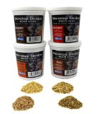 Wood Smoking Chips - Oak Cherry Hickory and Alder Wood Smoker Value Pack - Set of 4 Resealable Pints
