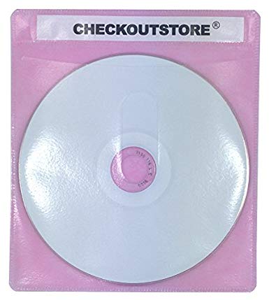 CheckOutStore (200) PREMIUM CD Double-sided Storage Plastic Sleeve (Pink)