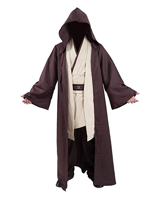 Classic Movie Costume Brown Robe White Tunic and Pants Set Cosplay Outfit