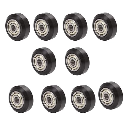 Creality 3D Printer POM Wheel Plastic Pulley Linear Bearing for Ender 3/Ender 3 V2/Ender 3 Pro/Ender 3 Max/Ender 5 Series/CR 10 Series (Pack of 10)