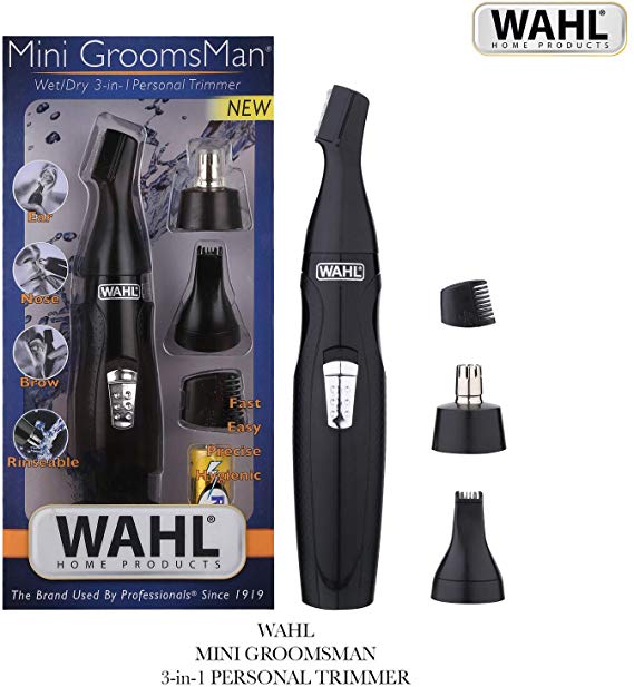 Wahl 5608-524 Mini Groomsman Grooming 3 in 1 Trimmer (Black)