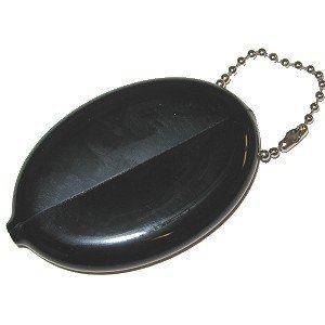 Plastic Squeeze Coin Holder Black