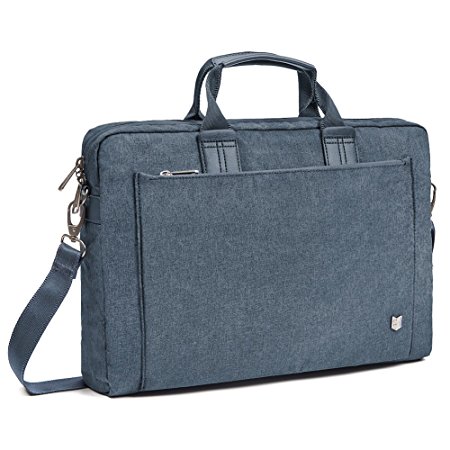 Evecase City 15 - 15.6 inch Laptop Briefcase Messenger Bag, Professional Water Resistant Business Laptop Shoulder bag for Apple ASUS Acer Samsung Dell Lenovo Chromebook Ultrabook and More - Navy Blue