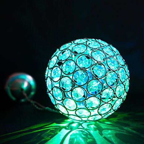Colour Changing Solar Powered Crystal Ball Light - Waterproof and comes with Built-in Night Sensor – Decoration Ornaments Lantern Alternative – Ideal Lamp for Hanging on Trees, Outdoor, Garden, Fence, Patio, Yard, Walkway, Driveway, Outside Wall, Garage, Shed, Path by SPV Lights: The Solar Lights & Lighting Specialists (Free 2 Year Warranty Included)