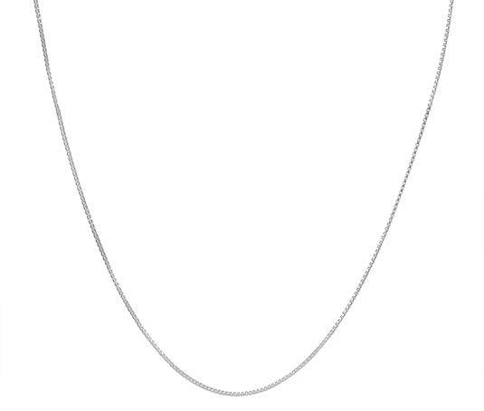 Sturdy Thin Box Chain Necklace Nickel Free Made in Italy 14"-36" inches