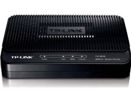 TP-Link ADSL2  Modem Router, 1 RJ45, ADSL Splitter, 24Mbps Downstream, QoS, NAT firewall (TD-8816)