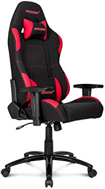 AKRacing Core Series EX-Wide Gaming Chair with Wide Seat, High and Wide Backrest, Recliner, Swivel, Tilt, Rocker and Seat Height Adjustment Mechanisms with 5/10 warranty - Black/Red