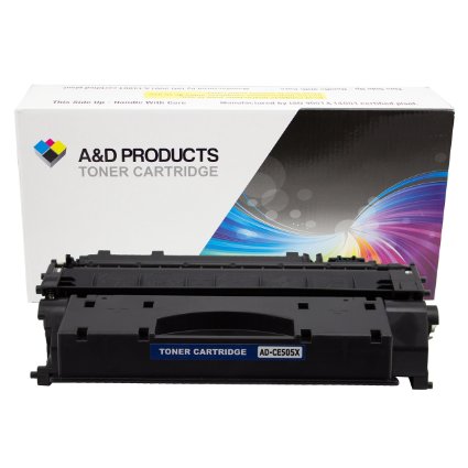 A&D Products Compatible Replacement for HP CE505X Toner Cartridge High Yield HP 05X Black (6,500 Page Yield) for use in LaserJet P2055d, P2055dn, and P2055X Printers