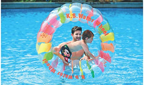 Water Wheel - Giant Inflatable Swimming Pool Water Wheel Toy (49 X 33)