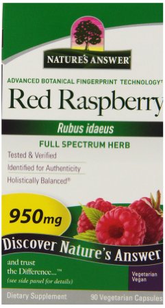 Nature's Answer Red Raspberry Leaf Vegetarian Capsules, 90-Count