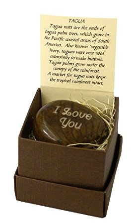 Engraved Tagua Nut, Boxed, I Love You