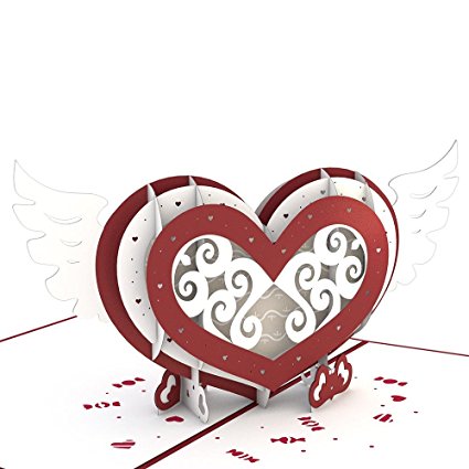 Lovepop Winged Heart Valentine's Day Pop Up Card