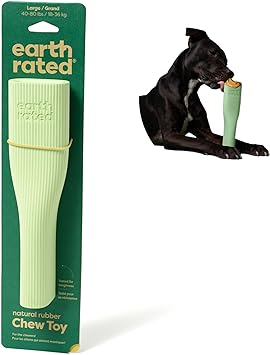 Earth Rated Dog and Puppy Chew Toy, Natural Rubber Enrichment Toy for Small, Medium, and Large Dogs, Dog, Keeps Dogs Busy