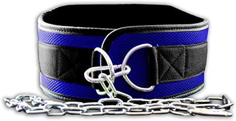 Fire Team Fit Weighted Belt with Chain, for Pullups, Dips, Weight Lifting, Powerlifting, Cross Training