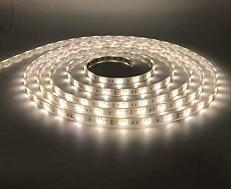 KINGLUX led Strips, IP68 Warm White 3000K Super Bright DC12V 5W SMD5050 150LEDs, IP68 Led Tape Lights 3000K 5Meter/ 16.4Feet Using for Swimming Pool, Garden and Courtyard Decorate Lighting